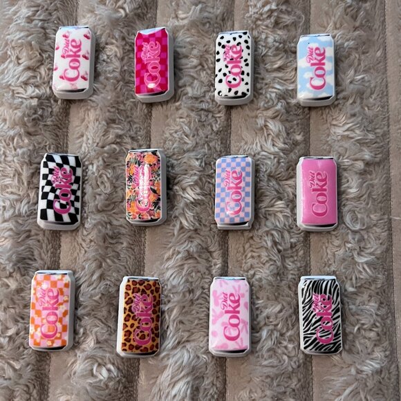 DIET COKE SHOE CHARMS FOR CROCS-SET OF 12-NEW! - Picture 2 of 2